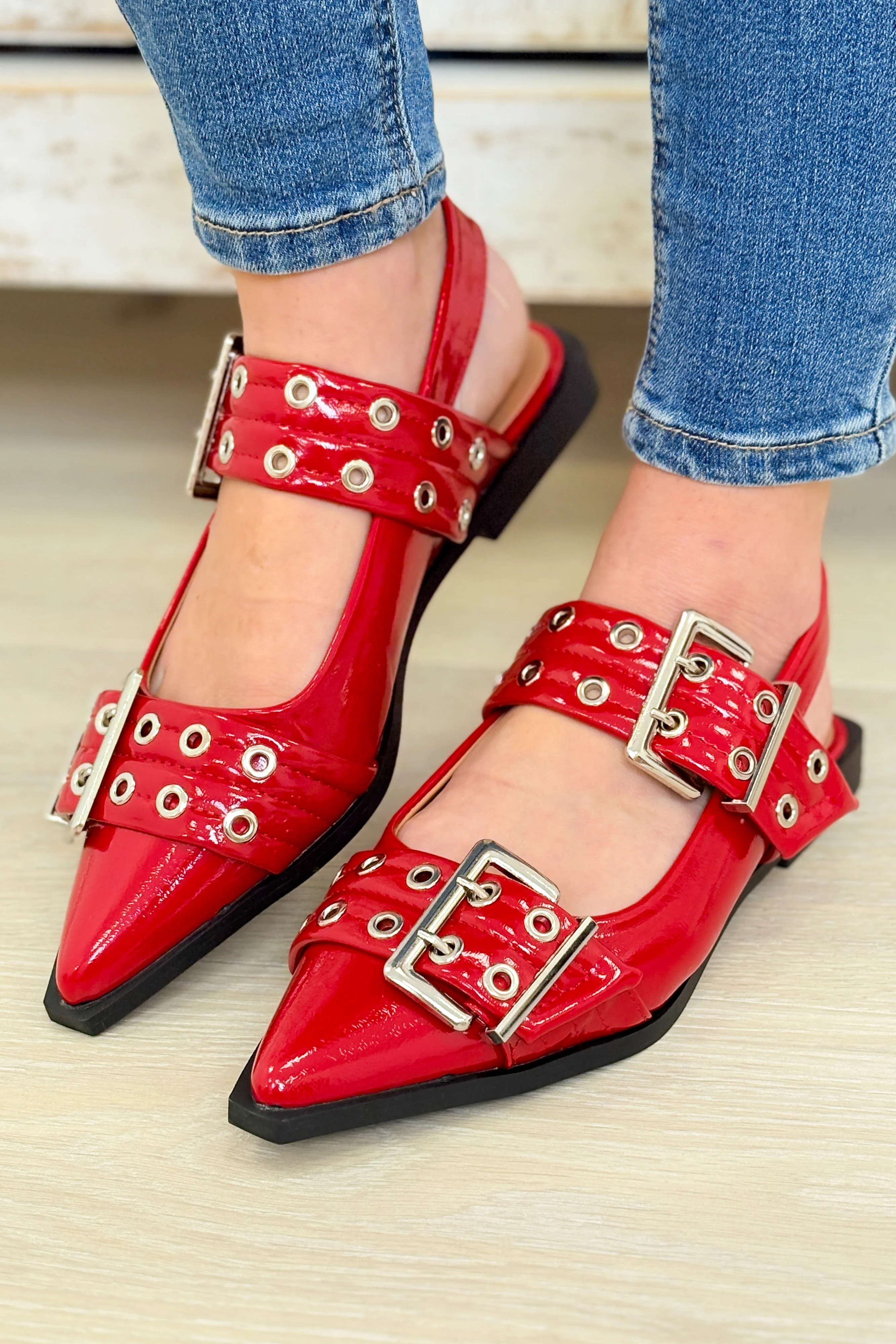 Bel Air Chic Pointed Grommet Flats - Multiple Colors! - Image 12