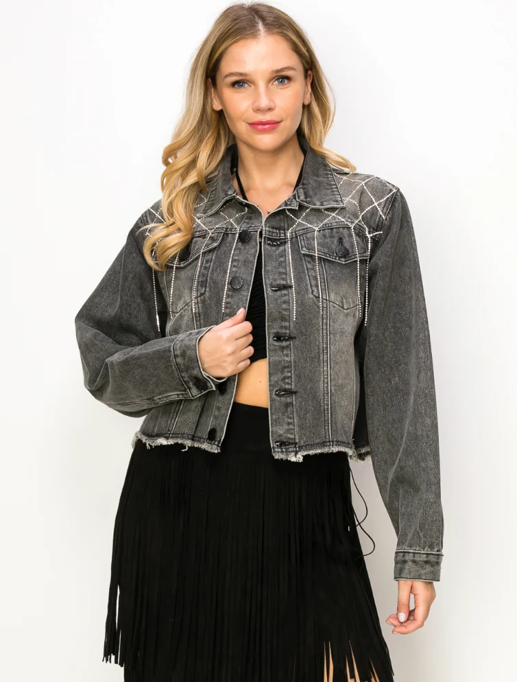 Boot Scootin Sparkle Fringe Jacket - 2 Colors! - Image 2