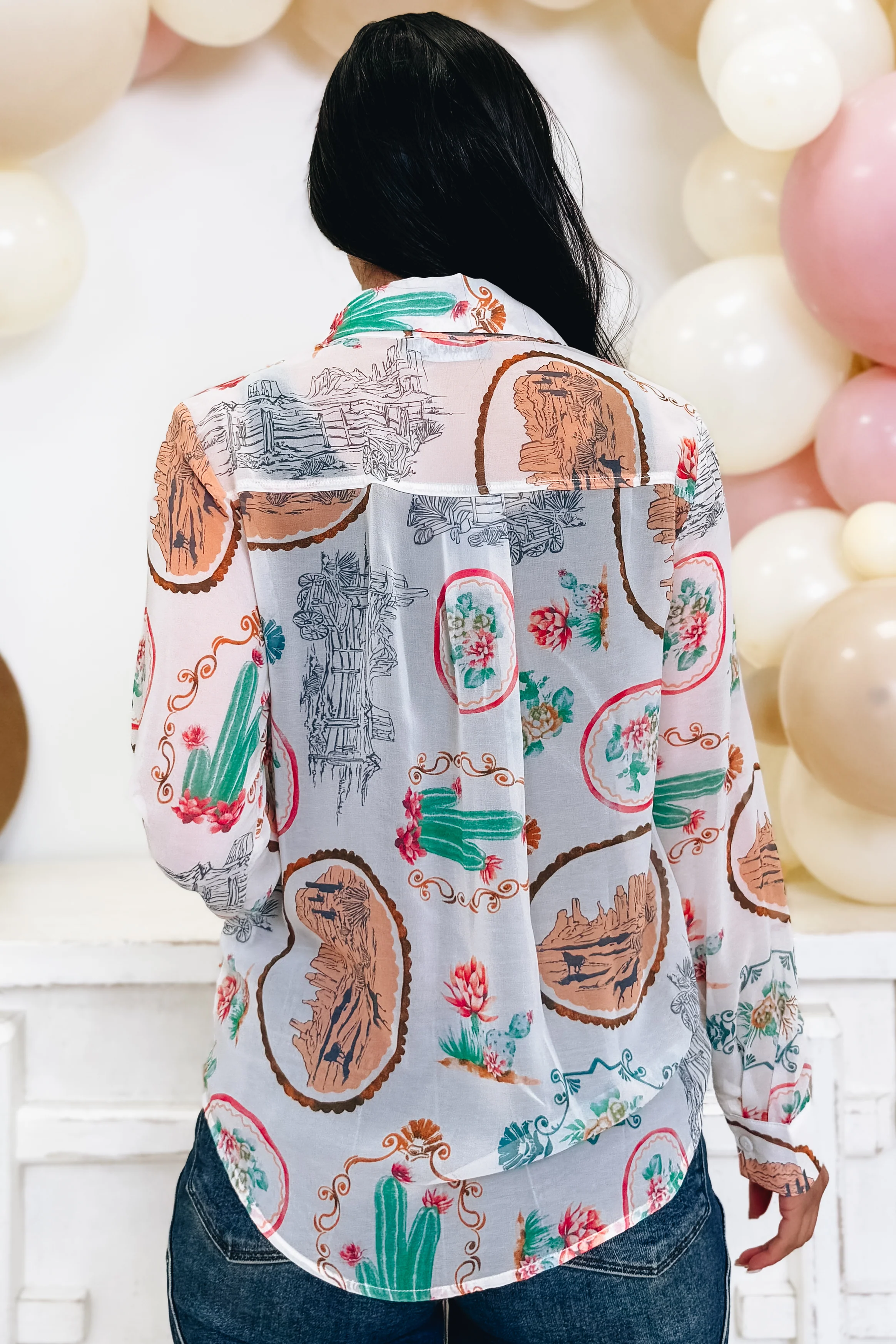 Cacti Country Button Down Top - Image 4