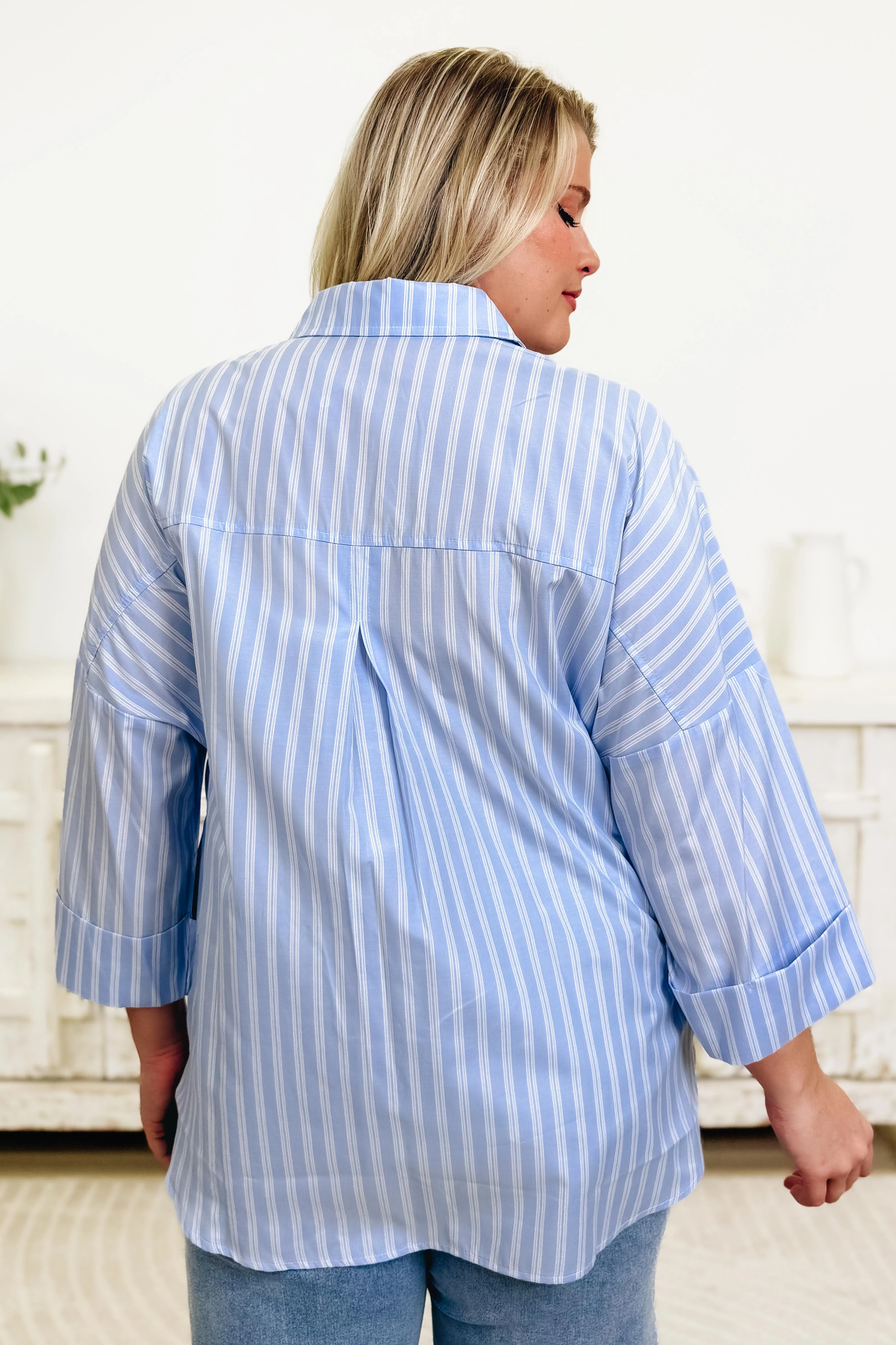Carolina Blue Button Down Top - Image 5
