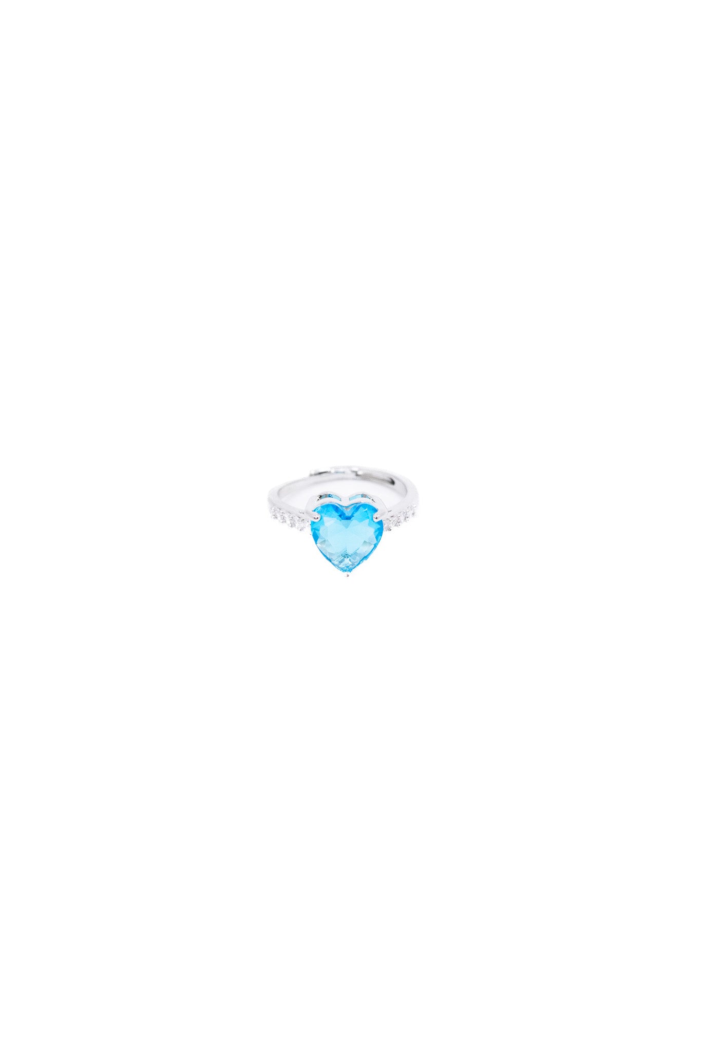 Crystal Love Ring - Silver Mermaid Blue - Image 2