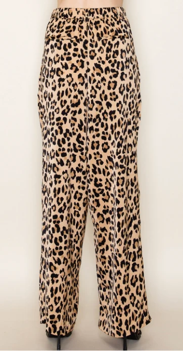 Down For Fun Leopard Pants - Camel - Image 3