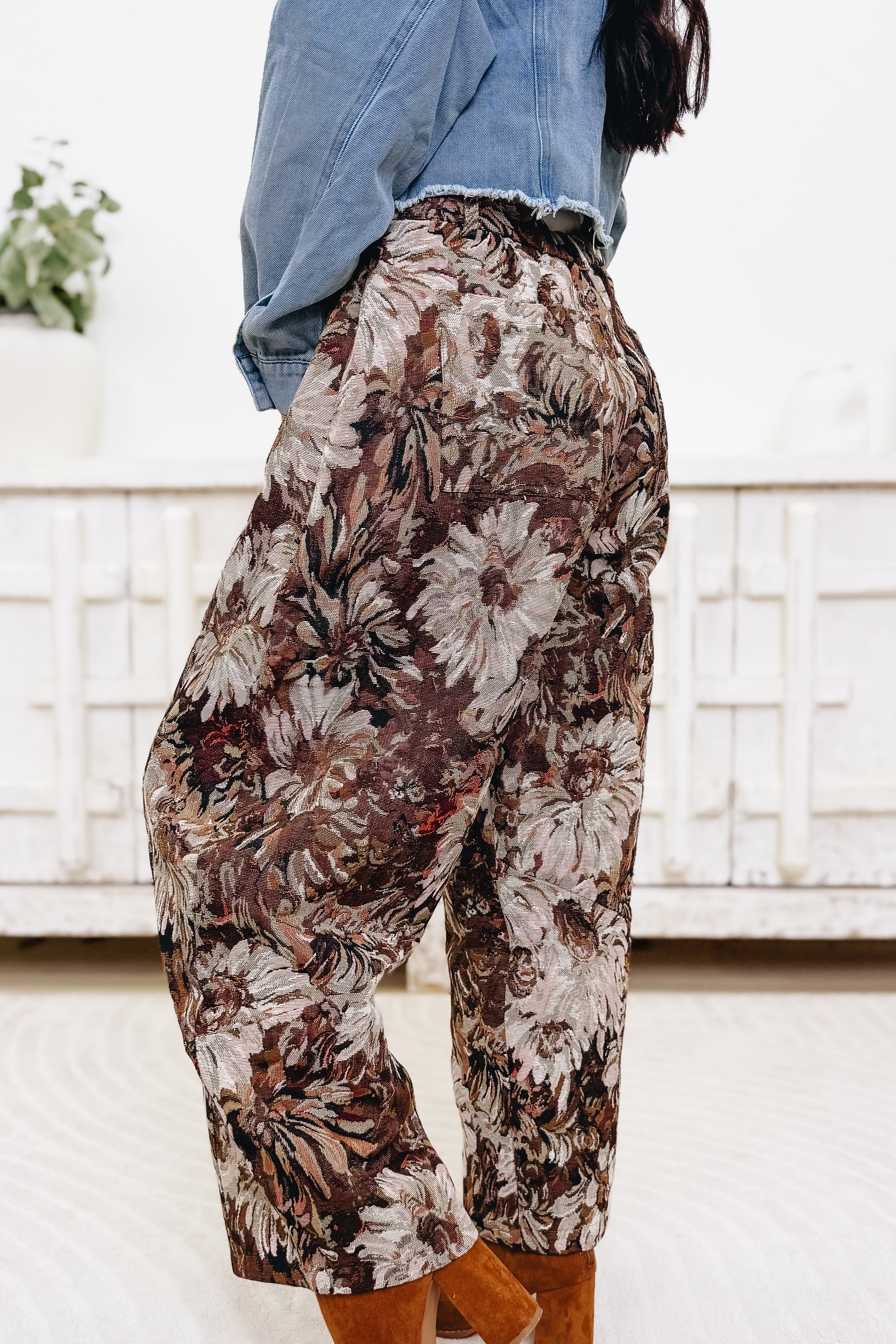 Fall Fantasy Cargo Barrel Joggers - Brown - Image 2