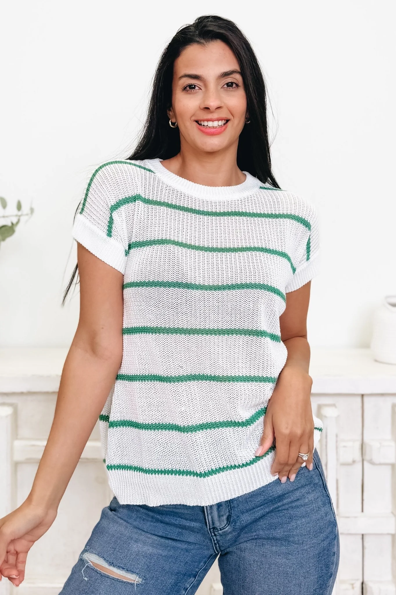 Feeling The Breeze Stripe Top - 2 Colors!