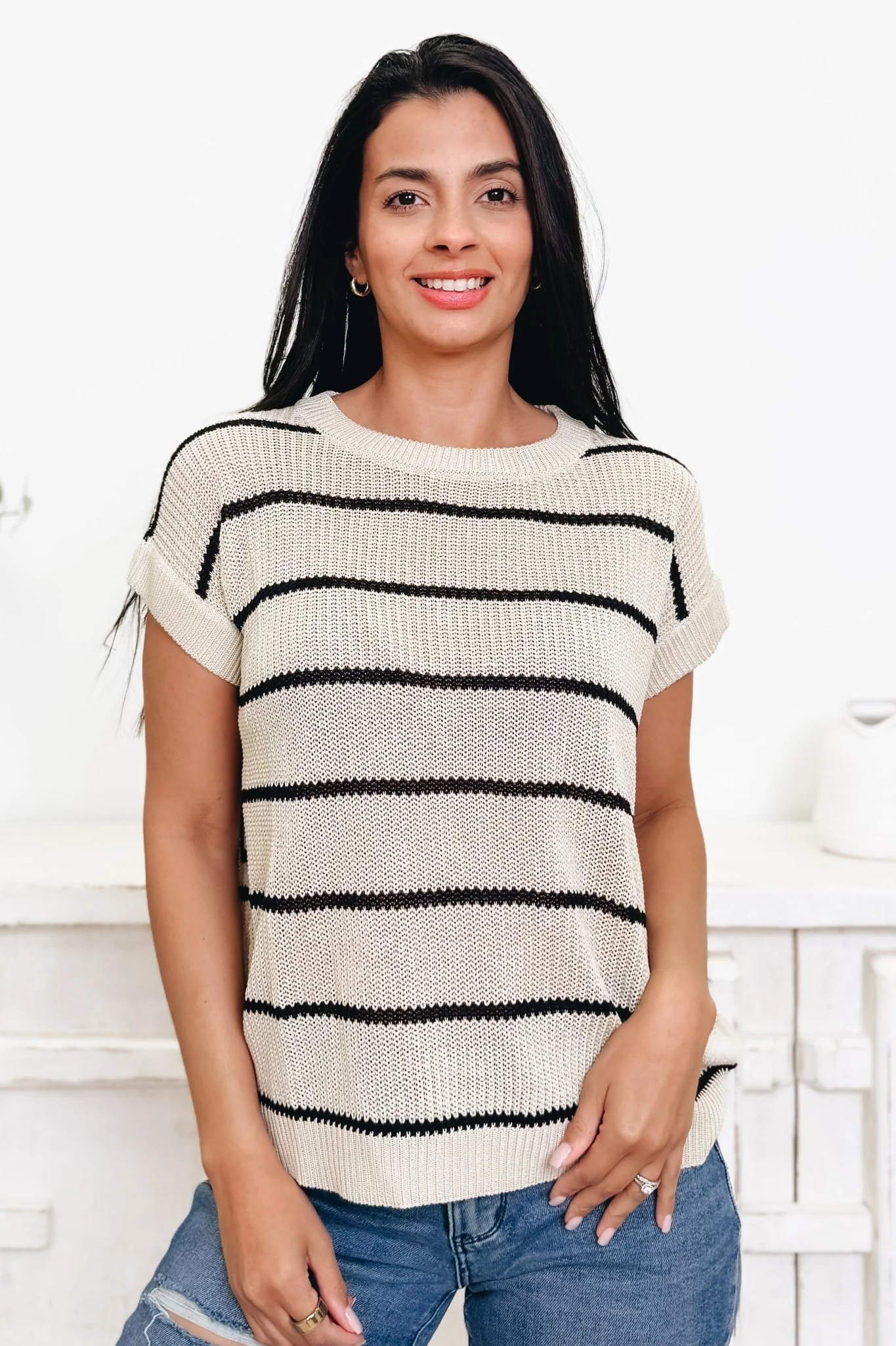 Feeling The Breeze Stripe Top - 2 Colors! - Image 2