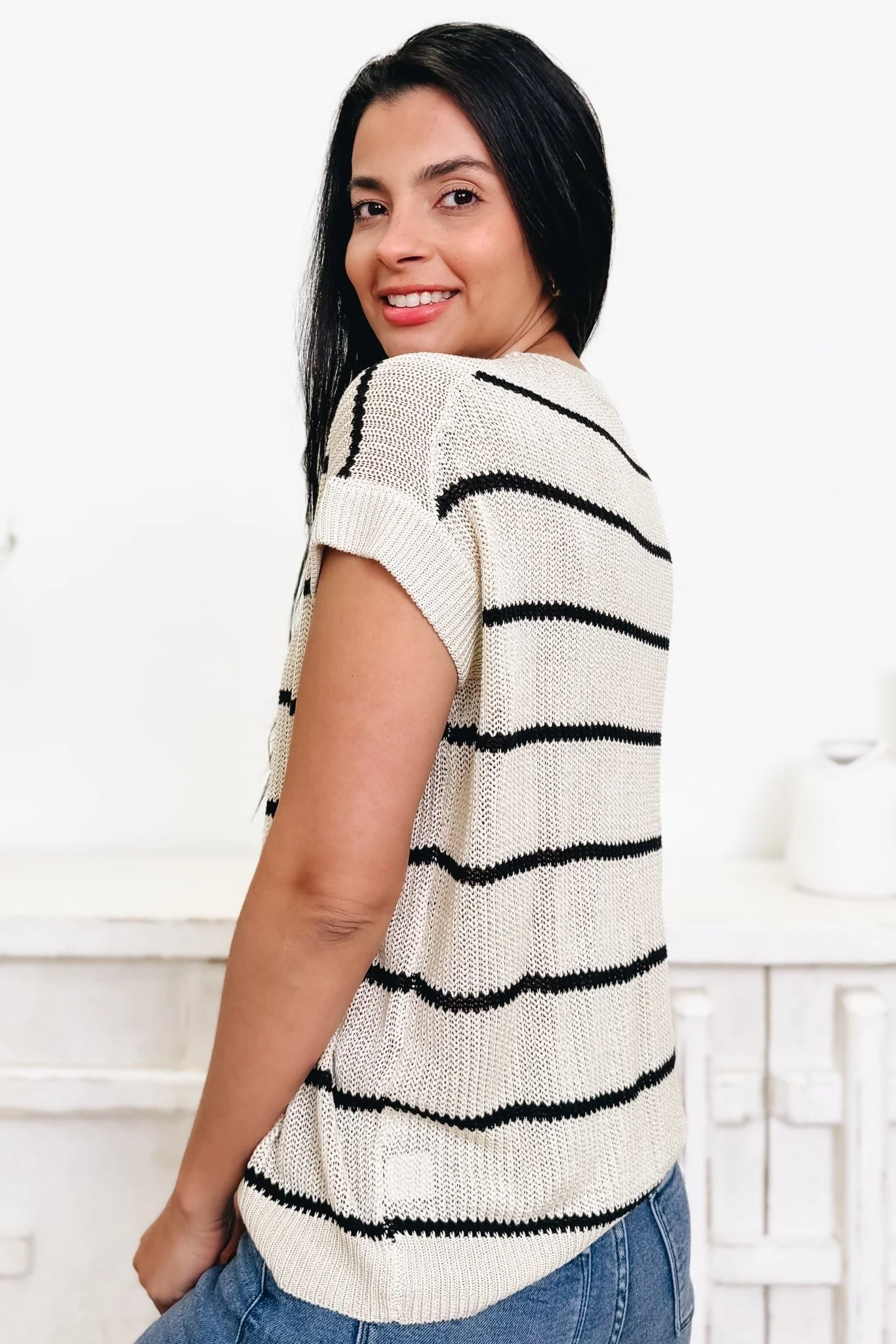 Feeling The Breeze Stripe Top - 2 Colors! - Image 3