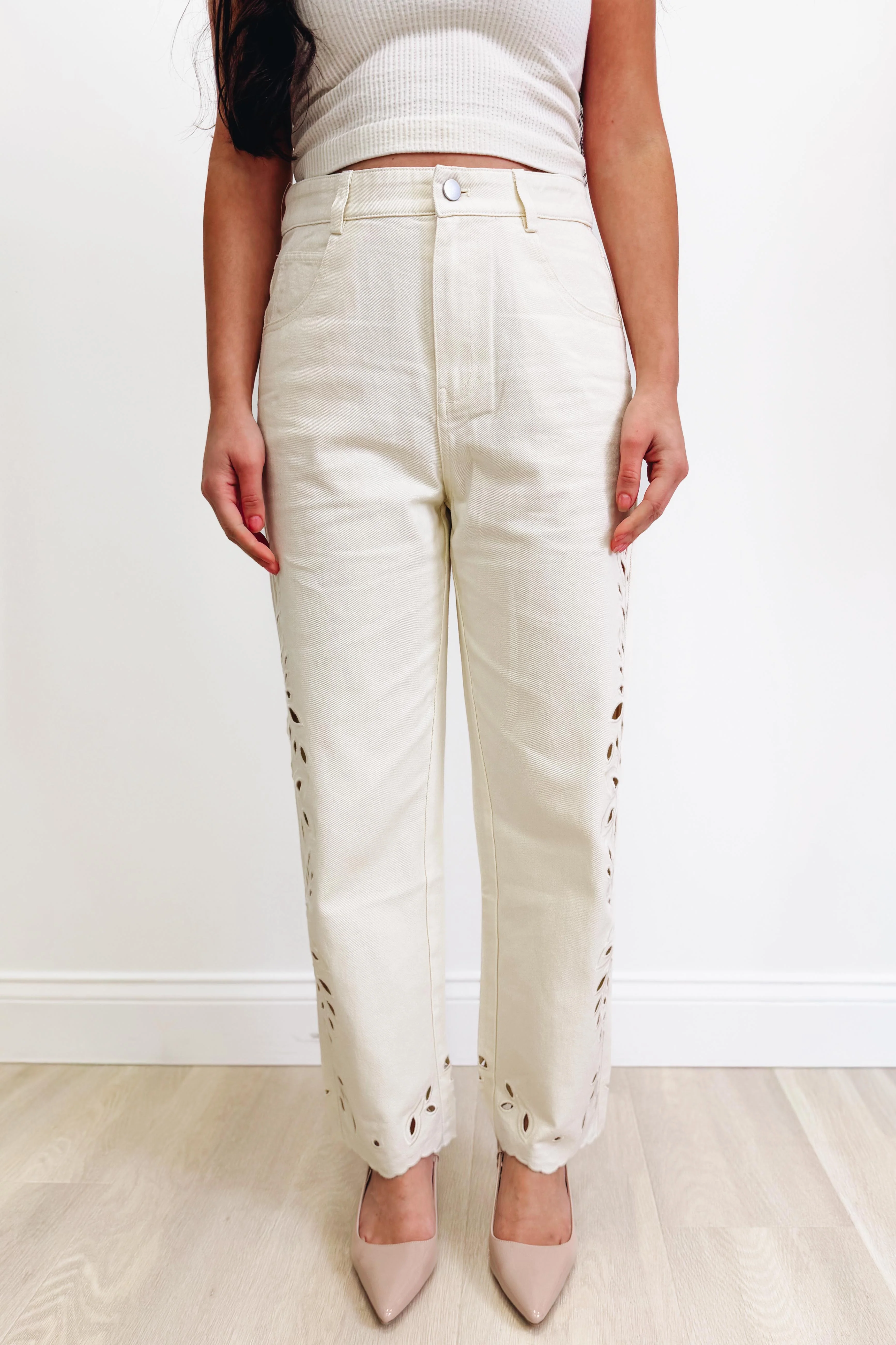 Greater Plan By Mystree - Floral Straight Leg Jeans - 2 Colors! - Image 3