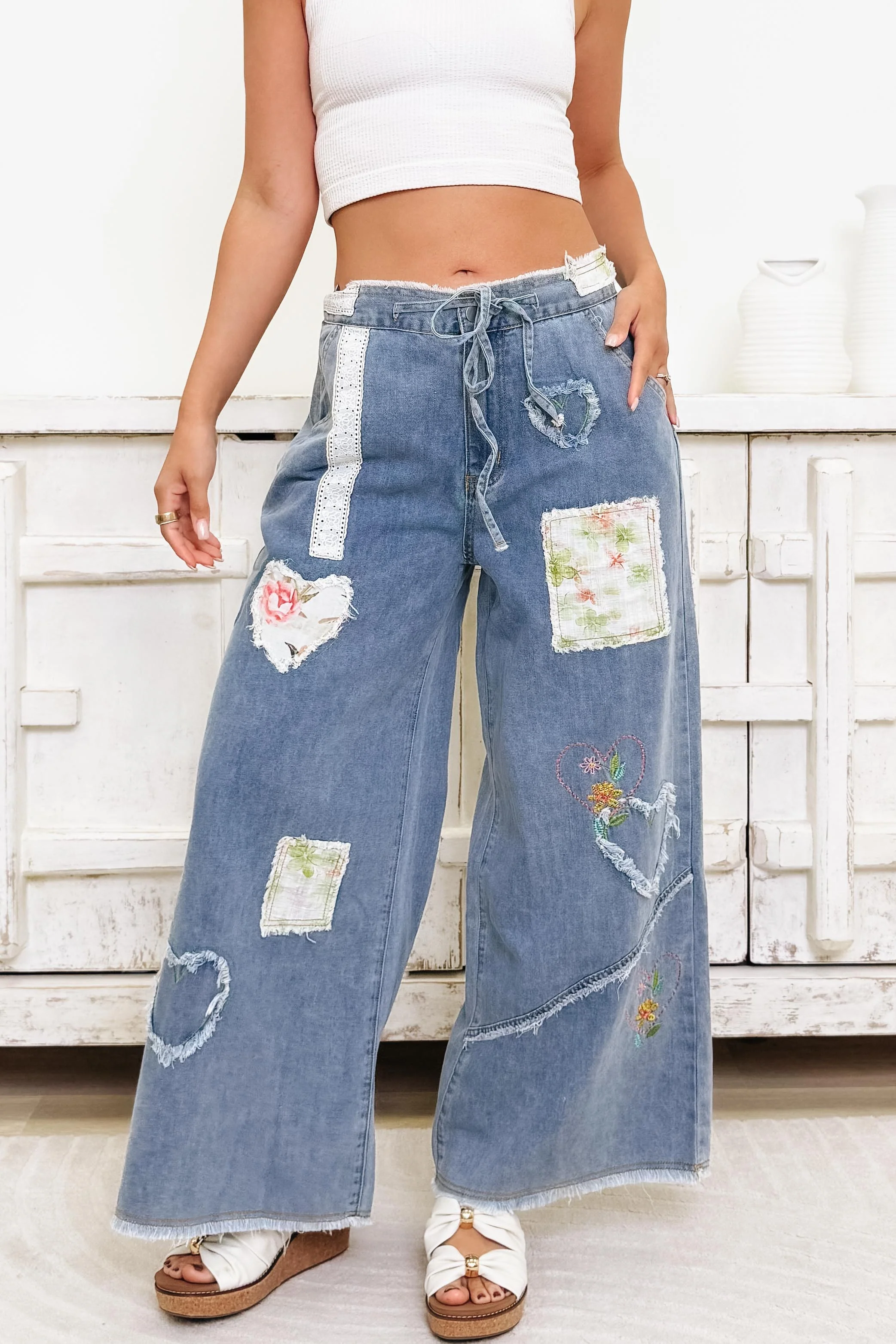 Heart Throb By Pol - Wide Leg Pants - Denim - Image 3
