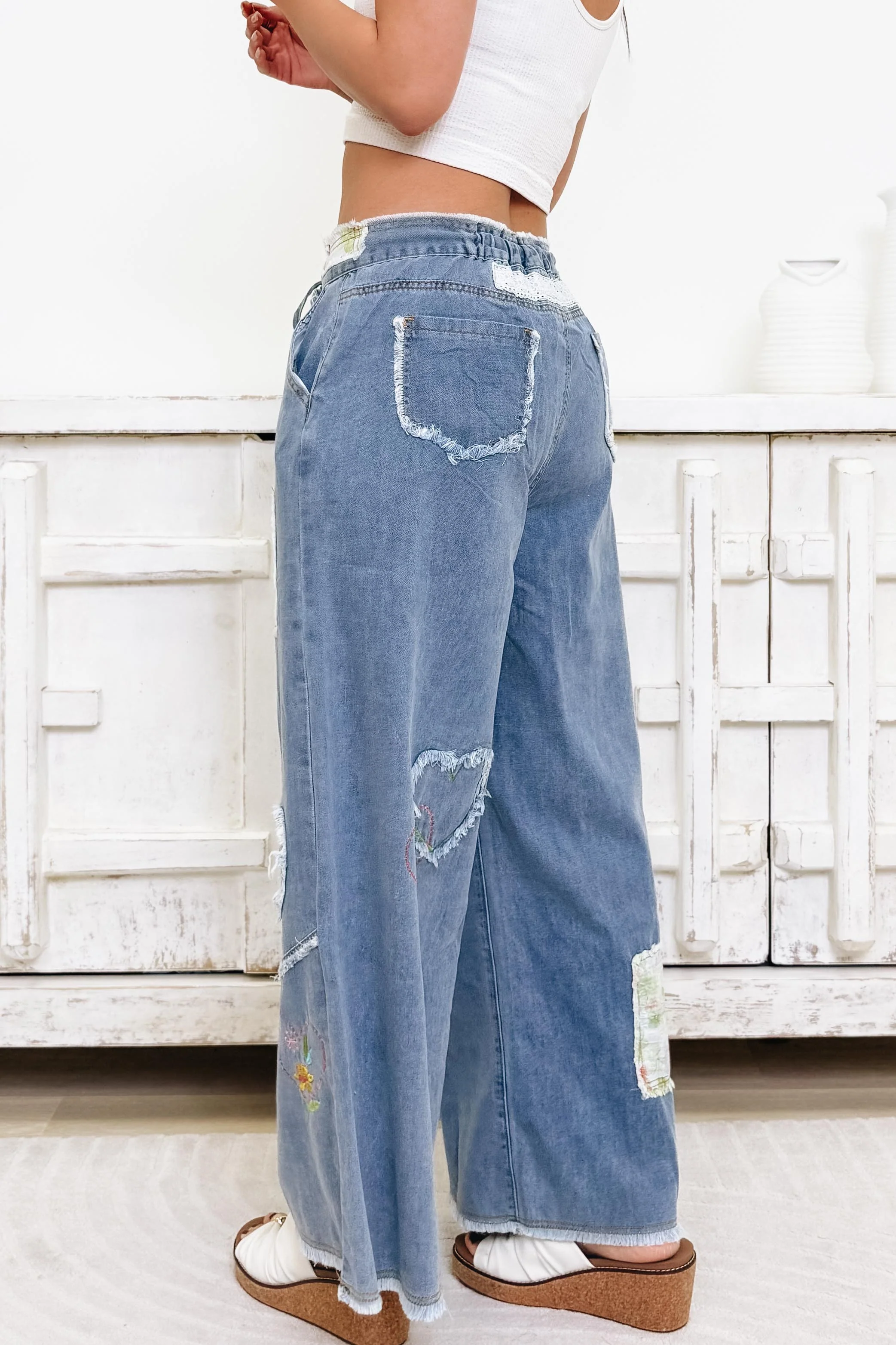 Heart Throb By Pol - Wide Leg Pants - Denim - Image 4