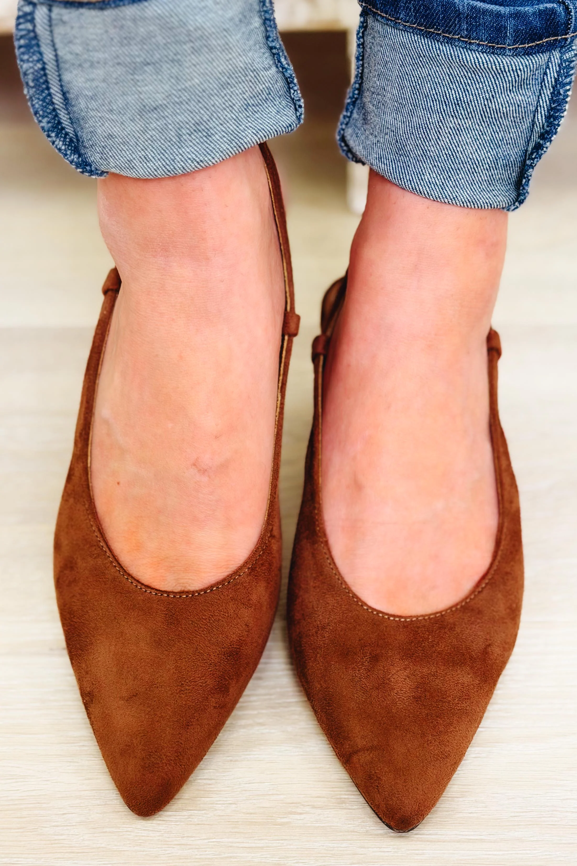 Kitty Suede Slingback Heels - Brown - Image 3