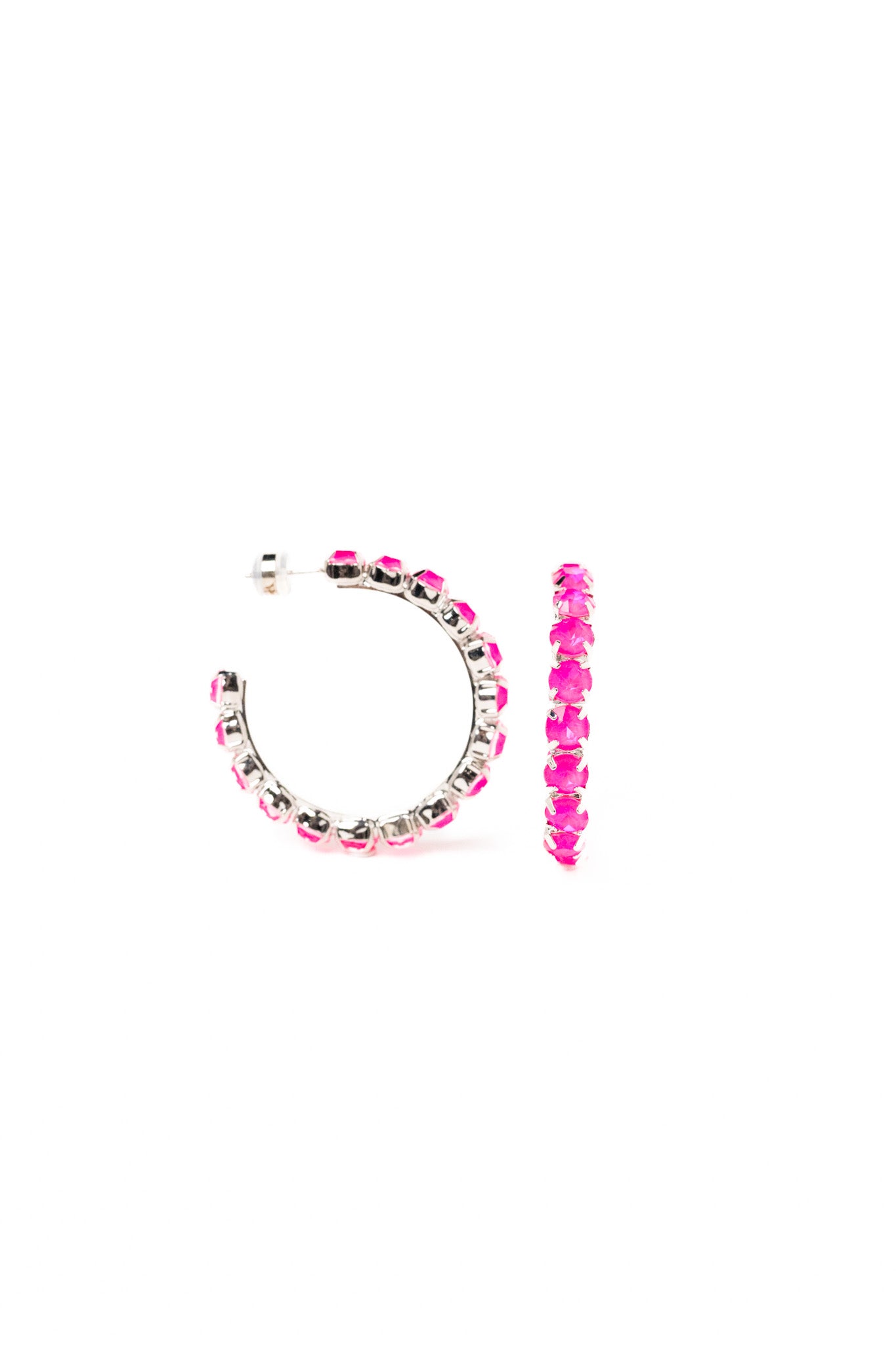 Lucy In The Sky Earrings - Neon Pink - Image 2