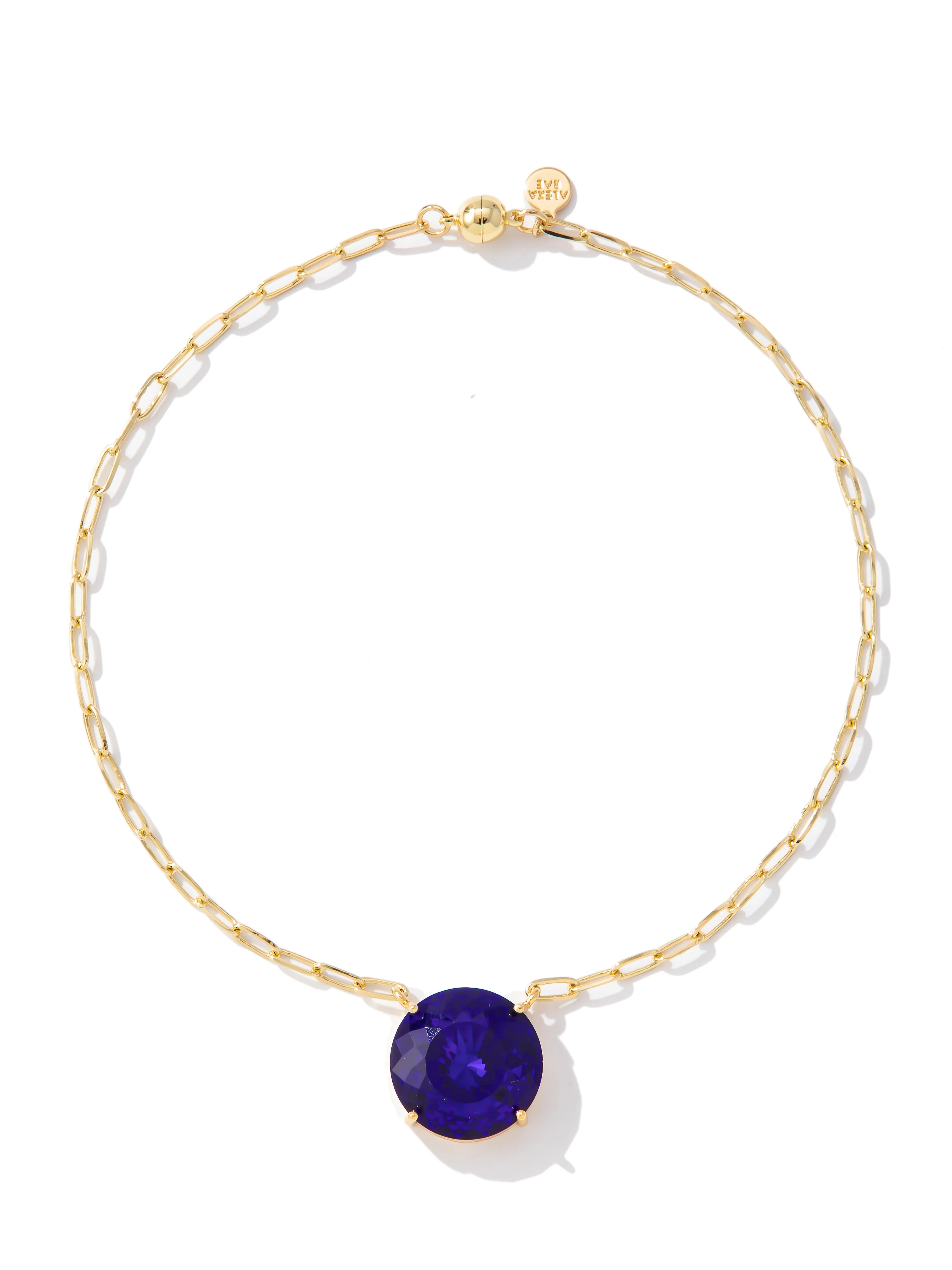 Madrid Necklace - Gold Blue - Image 2