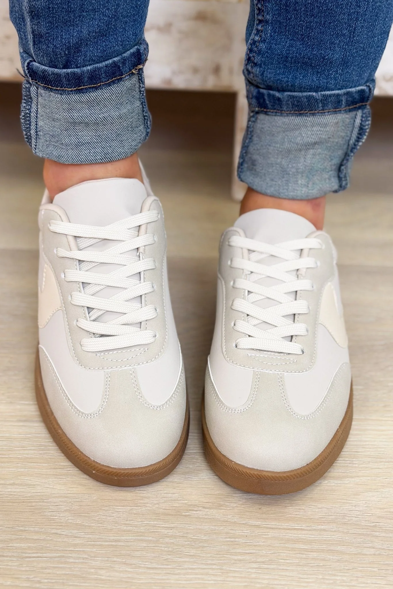 Remus Retro Stripe Sneakers - Beige - Image 3
