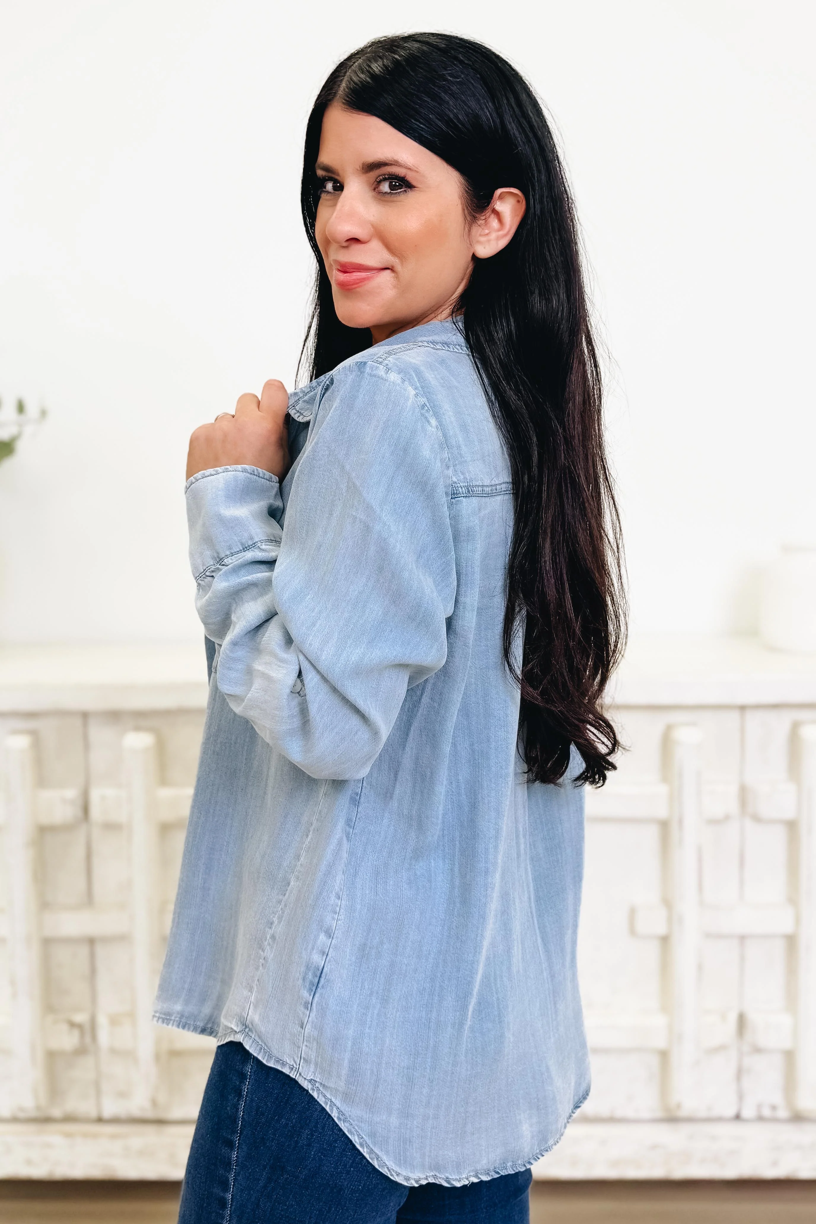 Right Place Right Time Button Down Top - 2 Colors! - Image 3