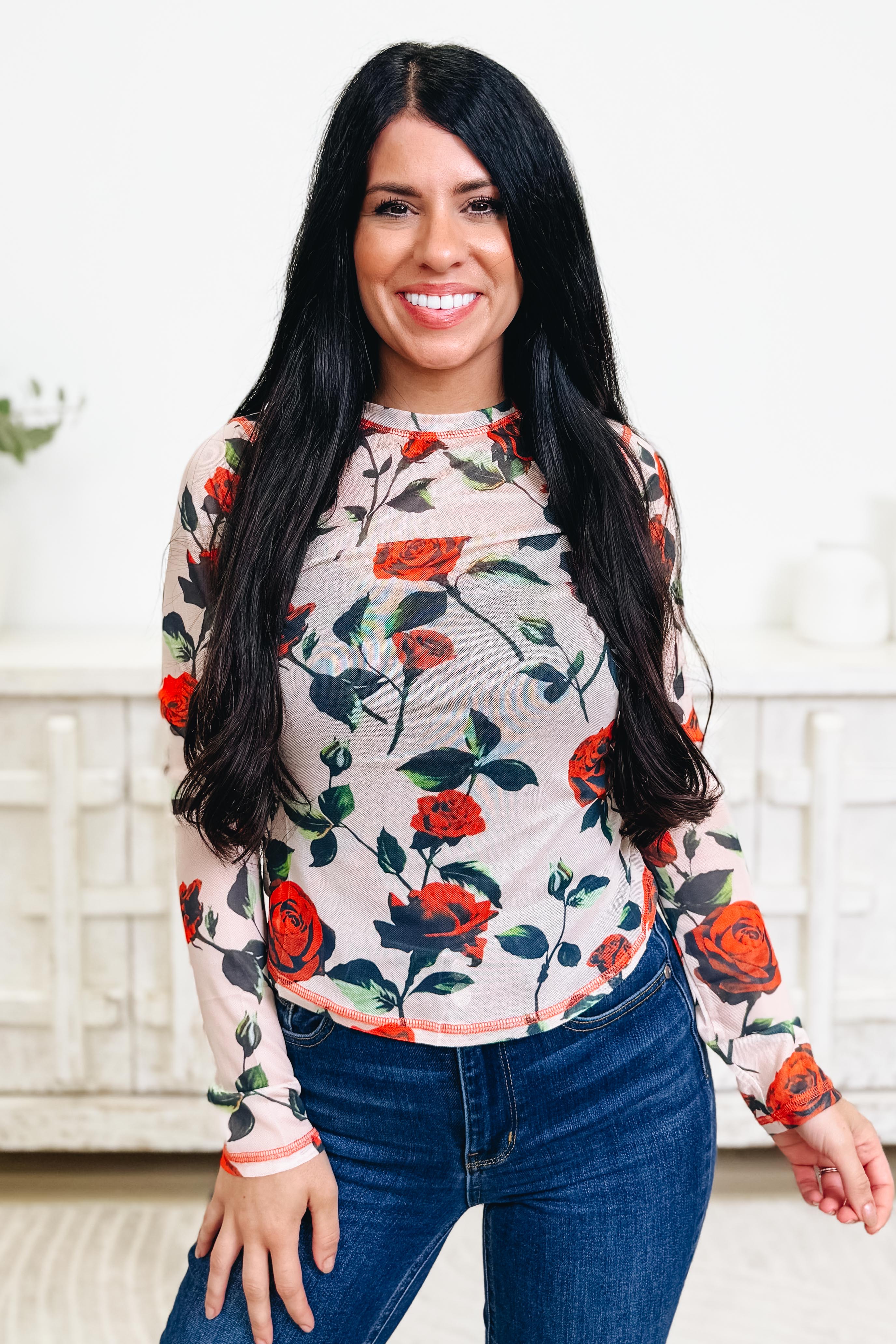 Rose Romance Top - 2 Colors! - Image 2
