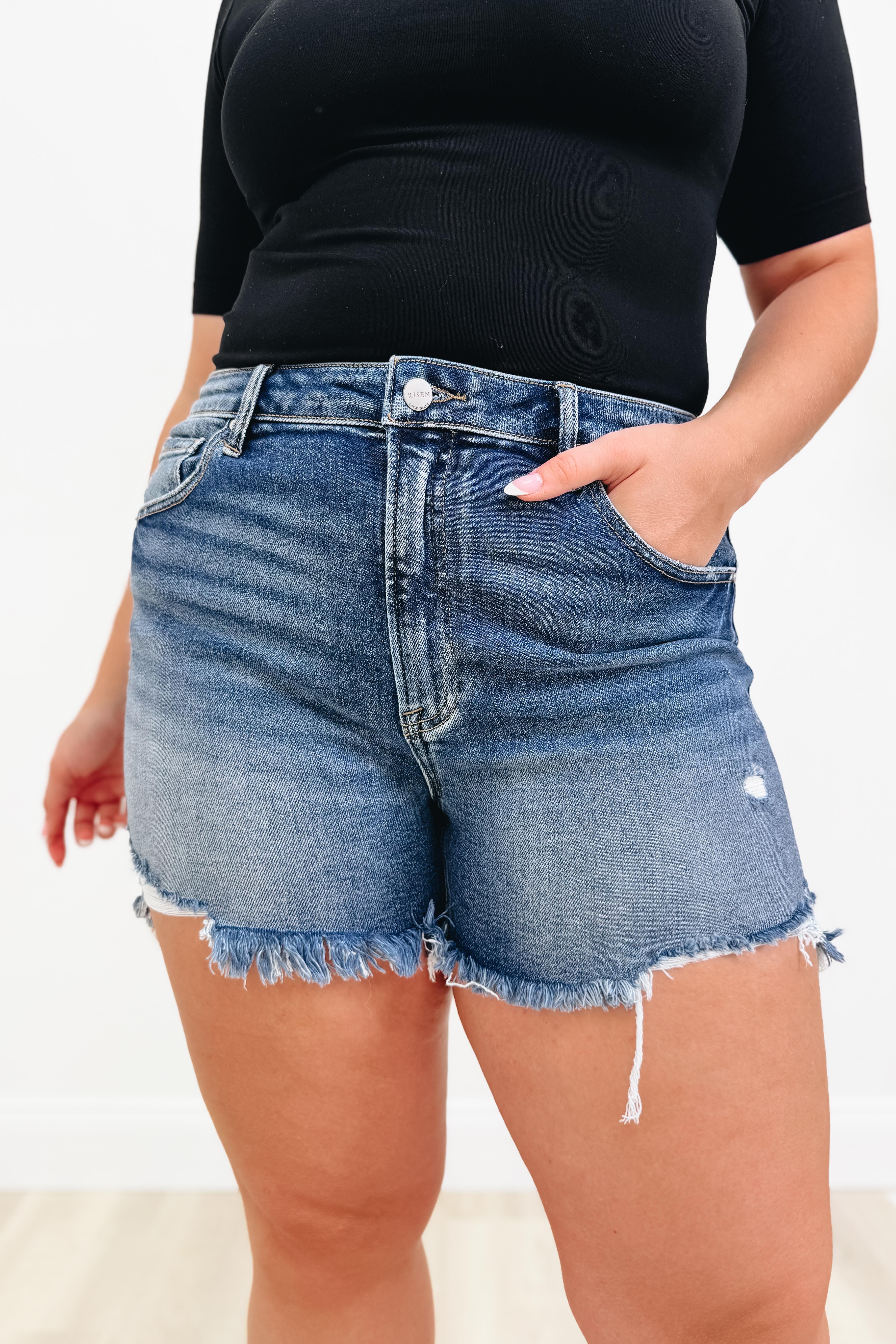 Steady Shine By Risen - Denim Shorts - Medium - Image 4