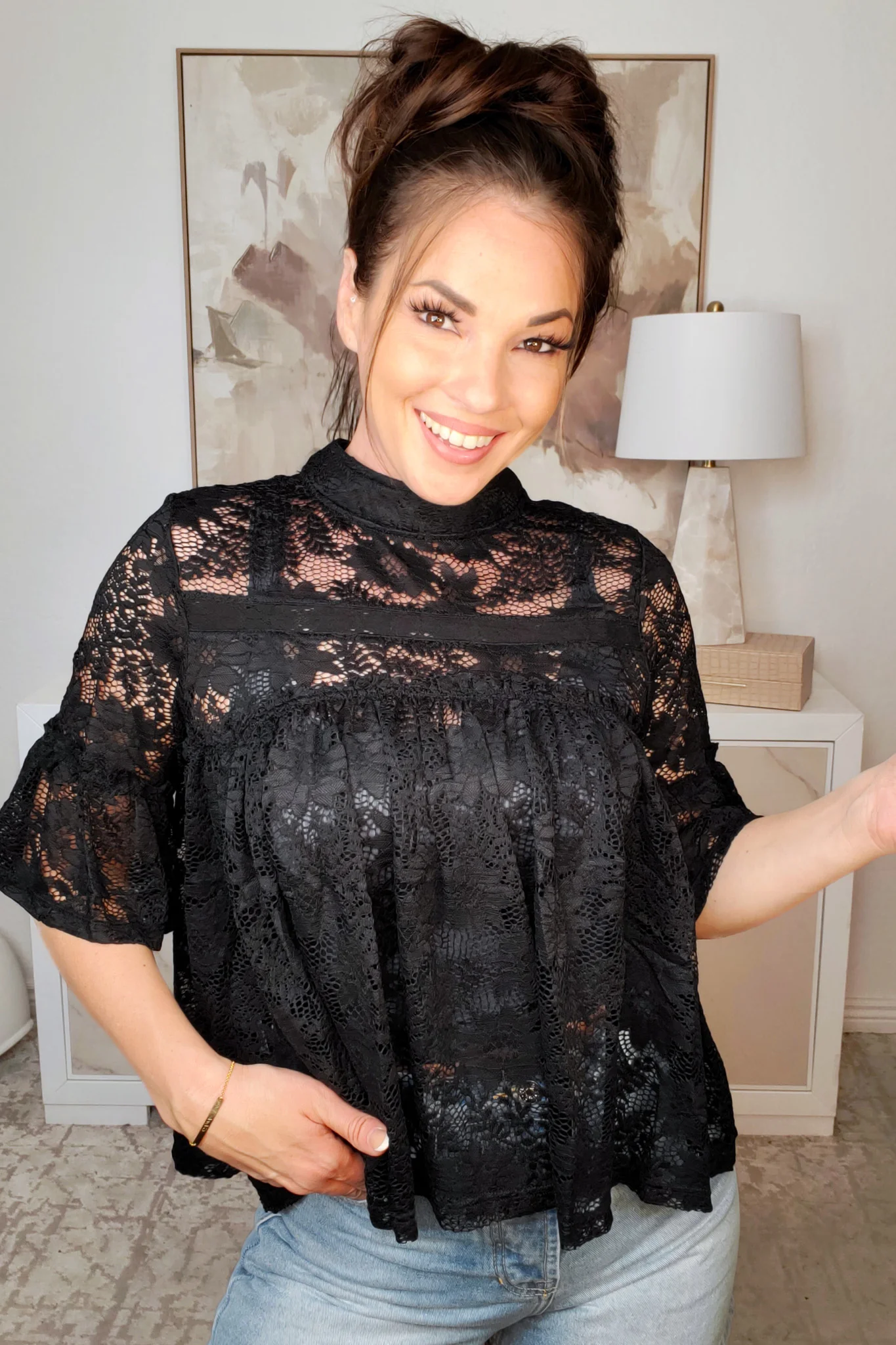 Sunday's Comin' Lace Top